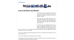 Desktop Screenshot of listofdutchcars.com